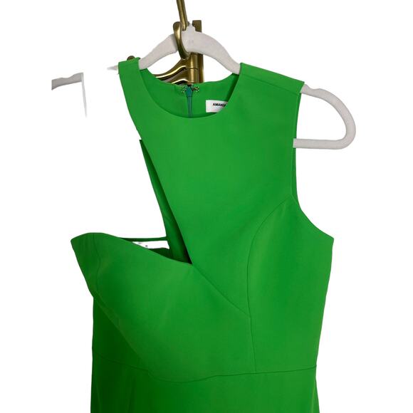 Amanda Uprichard REVOLVE Gilda Gown One Shoulder Asymmetric Grass Green Large - Picture 13 of 16
